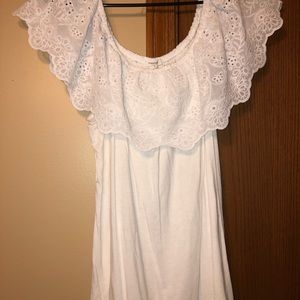 Off the shoulder ruffle top